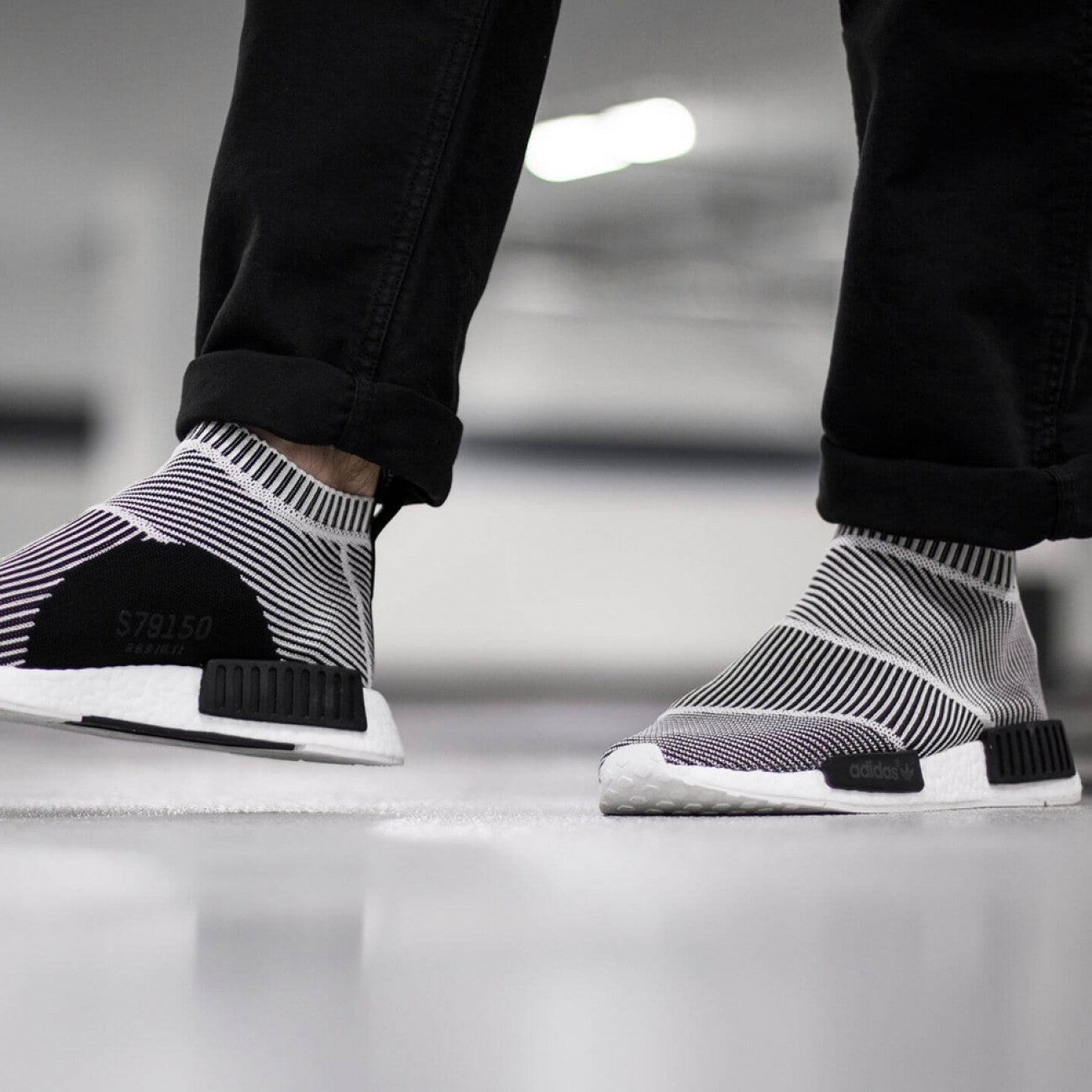 ADIDAS NMD CITY SOCK PRIMEKNIT CORE BLACK VINTAGE WHITE SNEAKERS LIFE