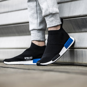 ADIDAS NMD_CS1 PRIMEKNIT ‘CORE BLACK/LUSH BLUE′