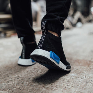 ADIDAS NMD_CS1 PRIMEKNIT ‘CORE BLACK/LUSH BLUE′