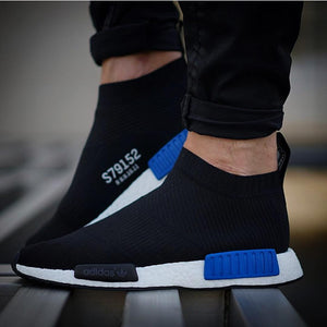 ADIDAS NMD_CS1 PRIMEKNIT ‘CORE BLACK/LUSH BLUE′