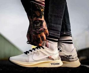 OFF-WHITE X NIKE ZOOM FLY "WHITE/WHITE-MUSLIN"